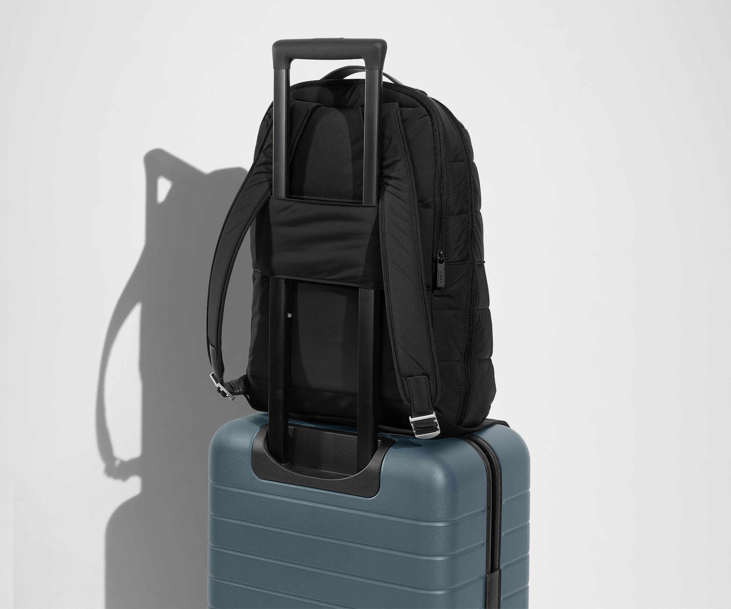 The Quilted Everywhere Zip Backpack in Jet Black - Image 6